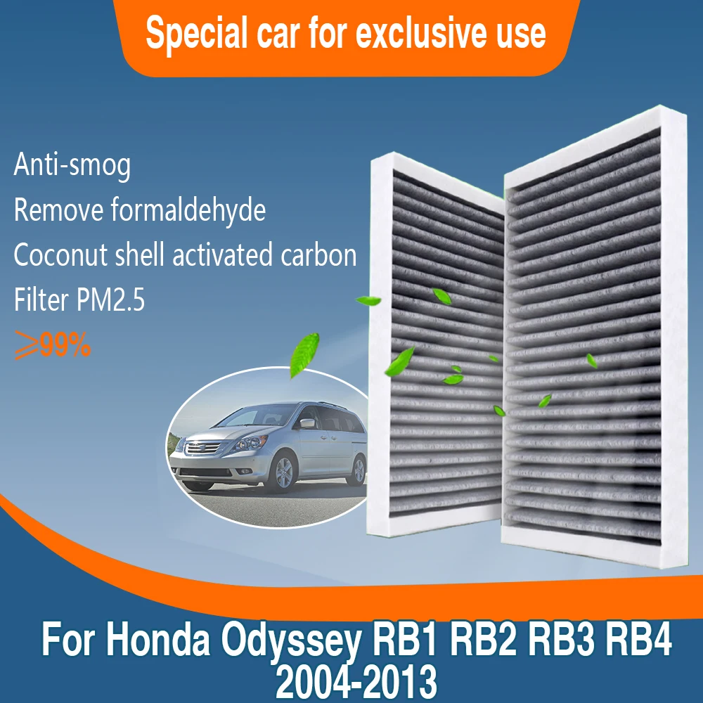 For Honda Odyssey RB1 RB2 RB3 RB4 2004~2013 80292-SDG-W01 Car Accessories Car Pollen Cabin Air Filter Includes Activated Carbon