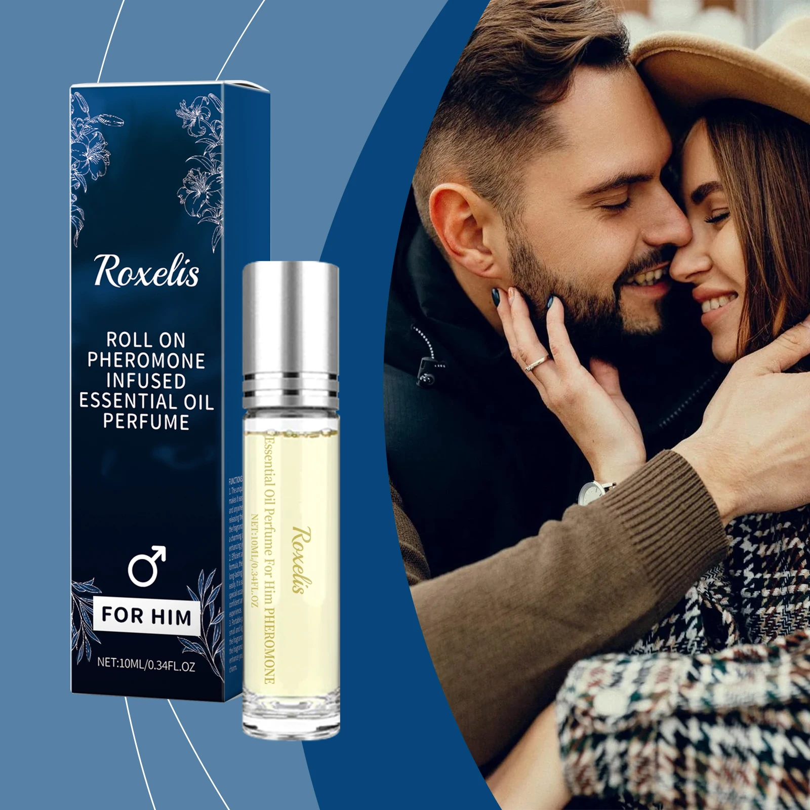 

Roxelis мужские духи с роликом, свежий натуральный ароматный долговечный портативный элегантный шариковый парфюм, стойкий очаровательный аромат