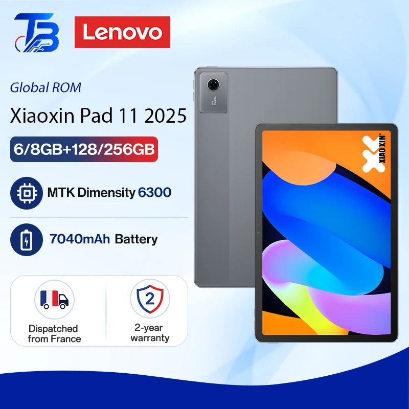 Global ROM Lenovo Xiaoxin Pad 11 2025 Tablet 11" 2.5K 90Hz Display 7040mAh Battery Dimensity 6300 8MP Camera