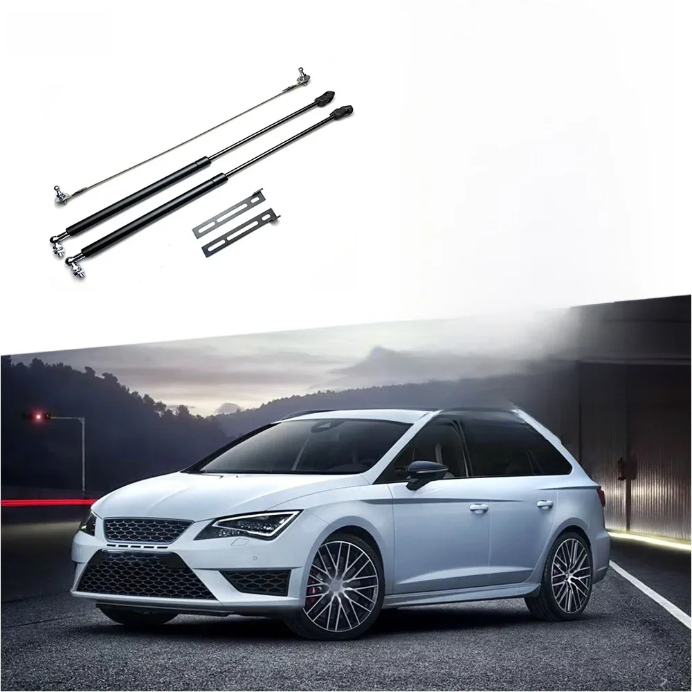 Dla SEAT Leon MK3 2012-2019 Przednia maska silnika Modyfikacja amortyzatorów gazowych z włókna węglowego Podnośnik Amortyzator Akcesoria Absorber — zdjęcie 2