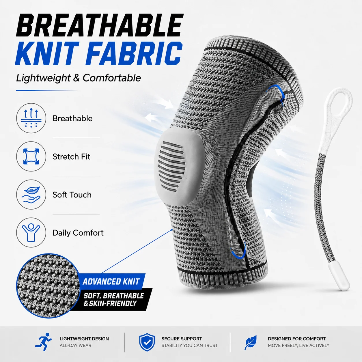 ปลอกรัดเข่าสำหรับกีฬา ระบายอาก - Compression Sleeve Calf บทวิจารณ์และราคา