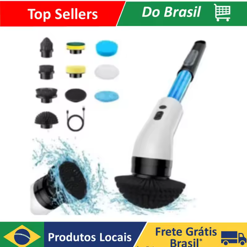 Escova Multiuso De Limpeza, 9 em 1 Sem Separador De Fibra, Para Cozinha