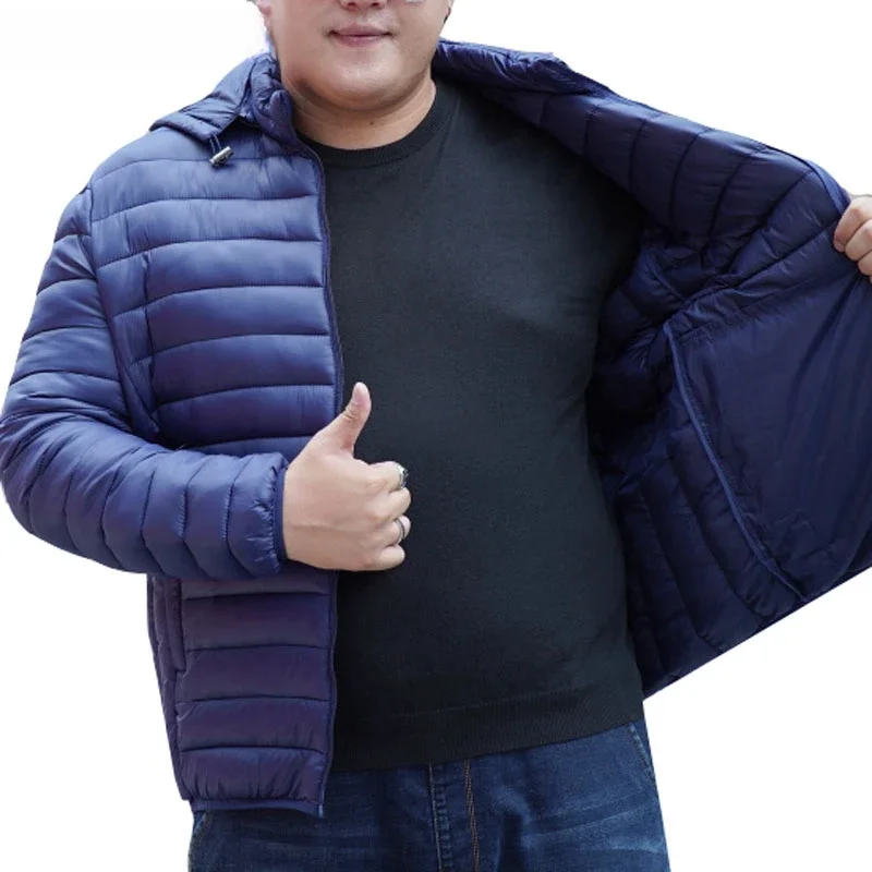 Jesień zima mężczyźni kurtki 10XL biust 164cm 5XL 6XL 7XL 8XL 9XL Plus rozmiar płaszcz — zdjęcie 2