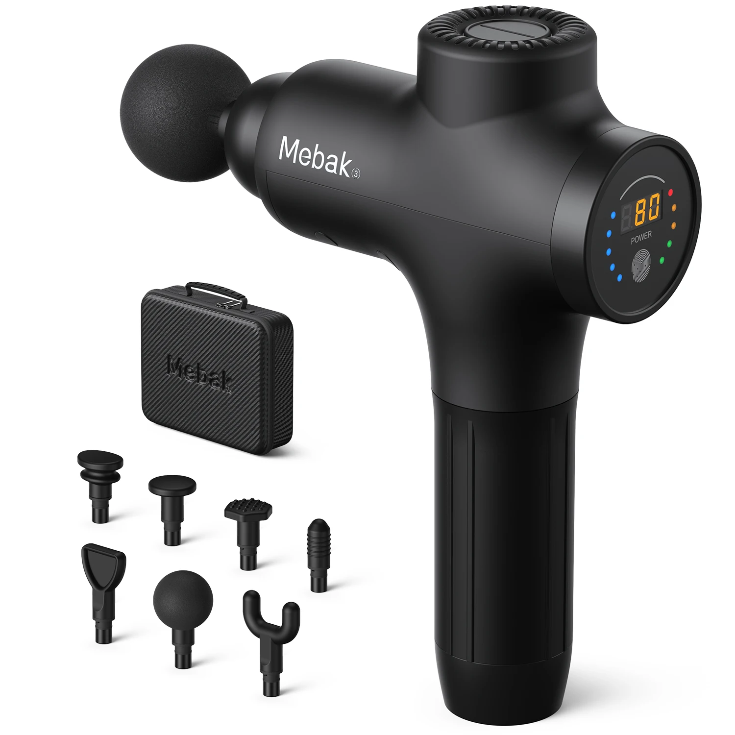 

Mebak 3 Massage Gun, Massage Gun Deep Tissue for Athletes, Professional Muscle Percussion for Shoulder Leg Back Body Pain Relief