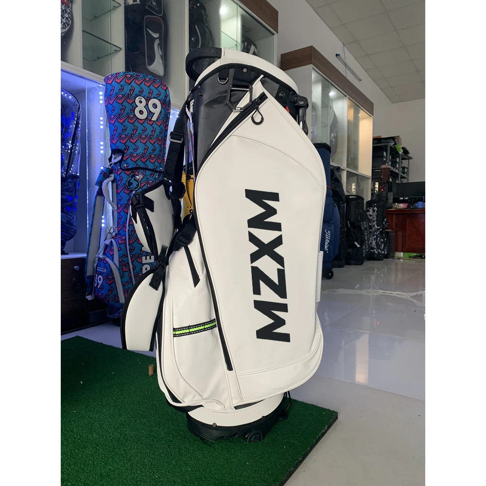 

2024 Golf Bag have 2 Covers 4 Ways High Quality White Color Golf Caddy Bag Luxury Style Many Zippered Compartments Golf Club Bag