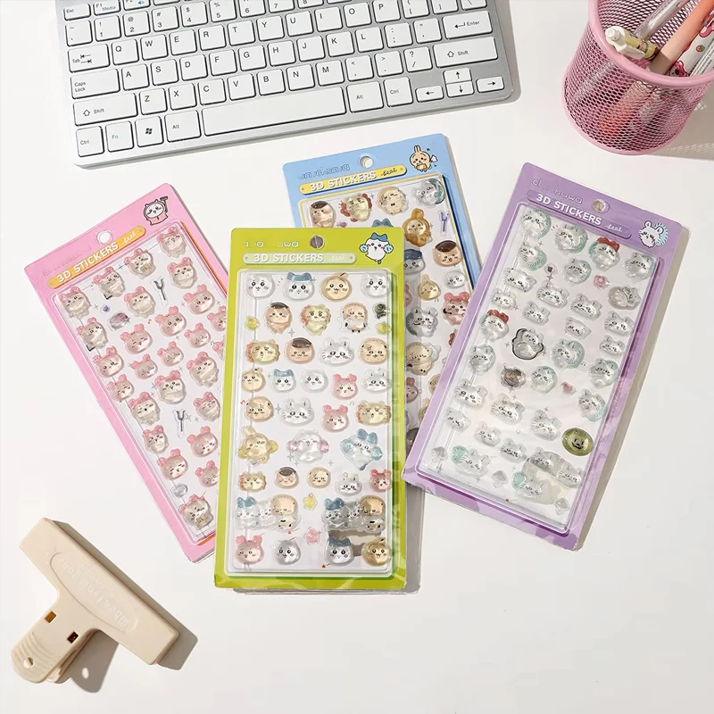 

jiyi Cartoon 3D Relief Sticker DIY Crystal Relief Stickers Scrapbooking Journal Stationery Sticker Water Bottle DIY Stickers