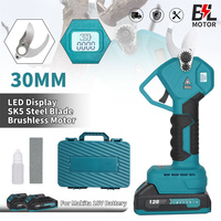 30mm Cordless Brushless Electric Pruning Shears 2 Gear Fruit Tree Garden Bonsai Beautify Power Tool For Makita 18V Battery