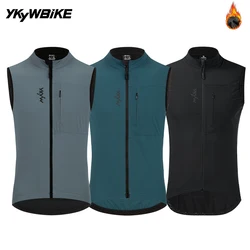 YKYWBIKE Cycling Vest Winter Autumn Waterproof Windproof Men's Bicycle Thermal Windbreaker Road Bike Gilet MTB Cycling Clothing