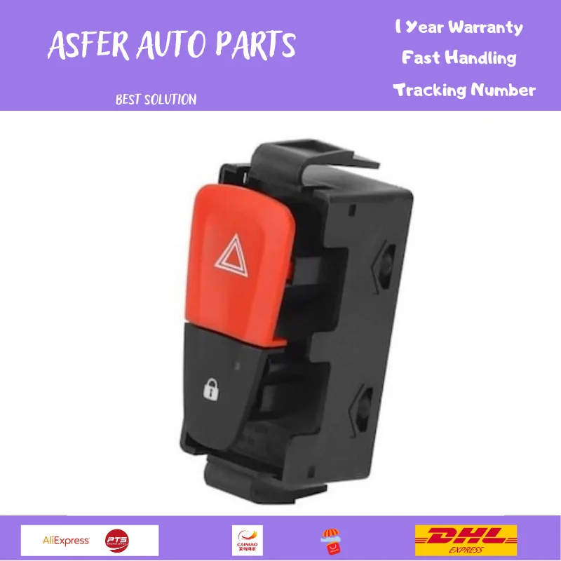 Hazard Button Indicator Flasher Warning Switch For Renault Megane Mk3 Fluence High Quality From Turkey 252100004R 252100502R