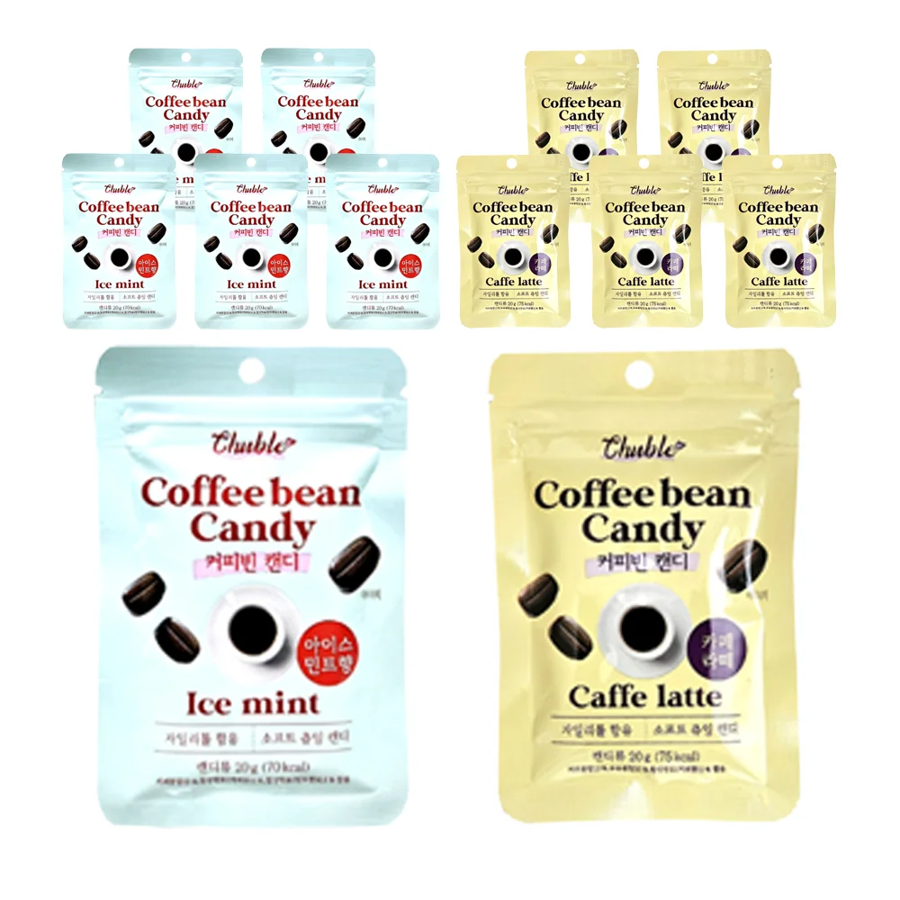 Chewable Coffee Beans Empty Coffee Bean Candy Icecmint 6 + 6 Cafe Lattes