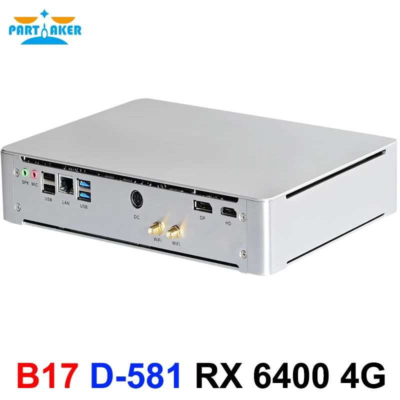 9th Gen Intel Gaming Mini PC Core i7 i5 Xeon D-1581 MSI NVIDIA GTX1650 Desktop Computer DVI HD DP 4K Display WiFi Windows 10 Pro