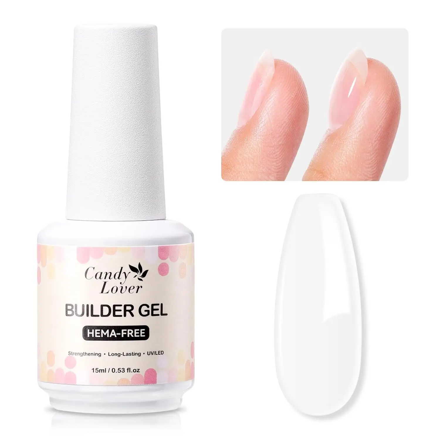 

Gellen Gel Nail Polish 15ml Clear 6 in 1 HEME-Free Builder Natural Nails Strengthener Extension Glue Soak OFF LED Lamp DIY GIfts