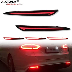 2xCar Rear Bumper Reflector Light For Ford Mondeo Fusion 2013 2014 2015 2016 2017 2018 Dynamic Turn Signal Lamp Tail Brake Light