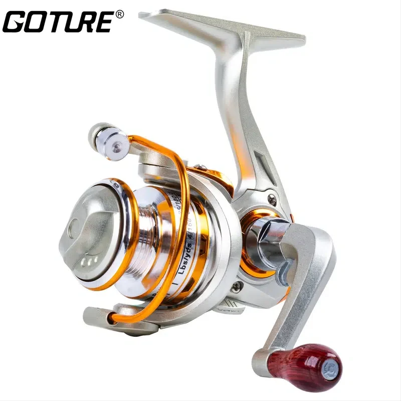 Goture Ice Fishing Reel 9+1 Bearing Mini Spinning Fishing Reel 5.2:1 High Speed CNC Aluminum Spool Freshwater Fishing Reel