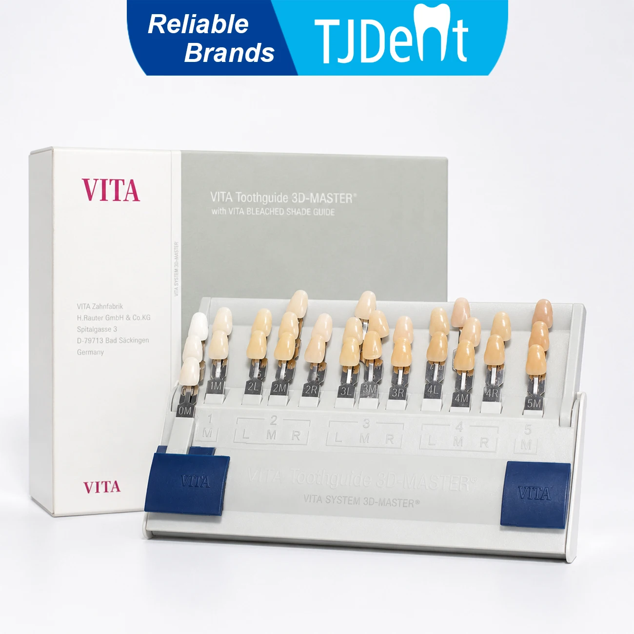 TJDent Classical 29 Color Teeth Shade Guide Dental Tooth Whitening Porcelain Ceramic Shade Matching Dental Lab Dentist Tool