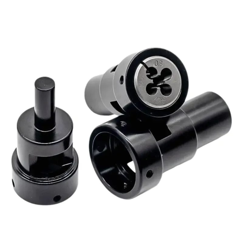 HSS Precision Round Threading Dies and Holders Set Hand Machine Use Thread Cutter for Drill Press Lathe Milling Machine