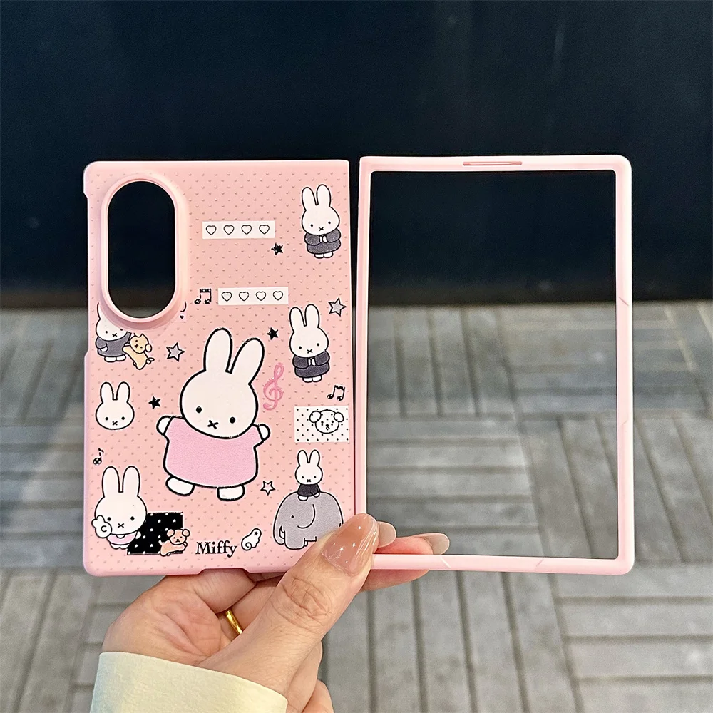 Urocze etui na telefon z motywem króliczka Miffy do Samsung Galaxy Z Fold 8 Ultra Fold 8 z łańcuszkiem, odporne na wstrząsy etui do Fold 8. — zdjęcie produktu 4