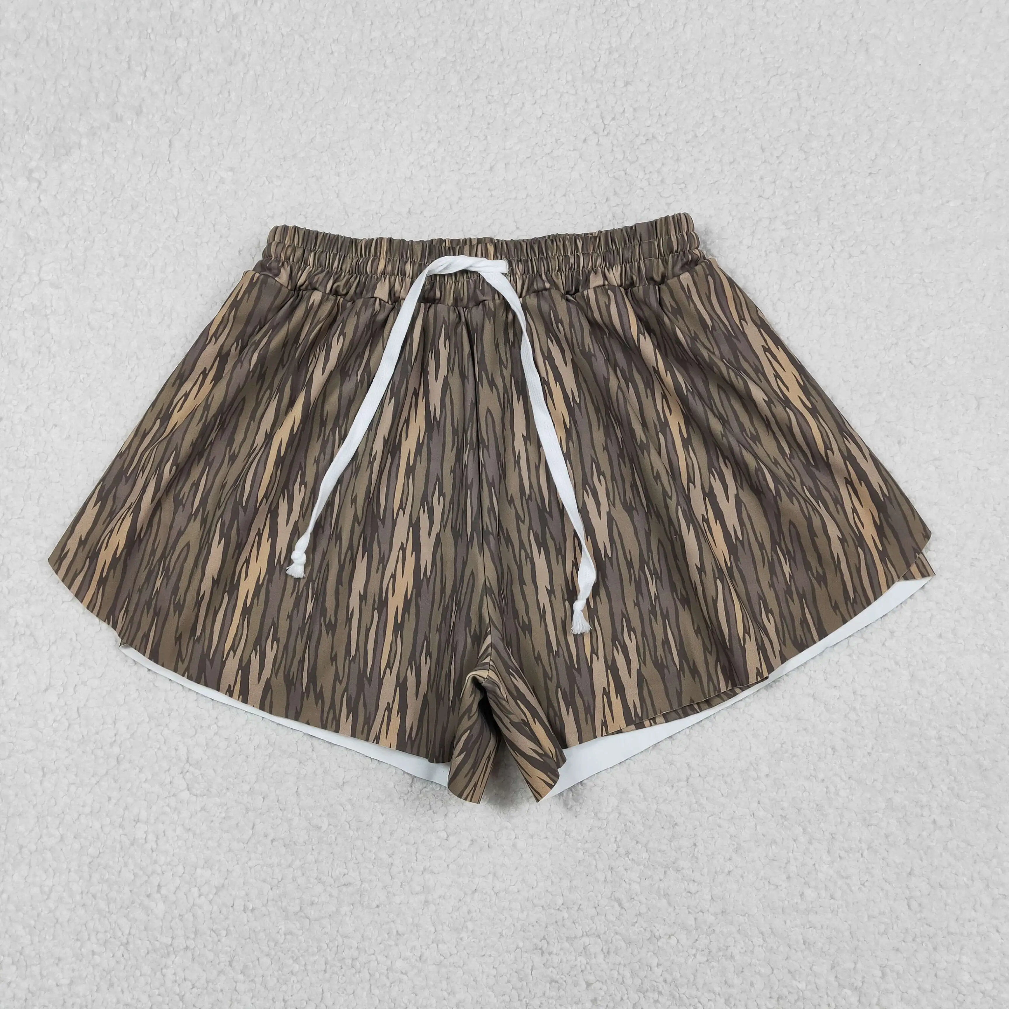 

z0107-14 SS0766 Summer Wholesale adult clothes yoga camouflage shorts New Arrival Boutique Matching babygirl clothes