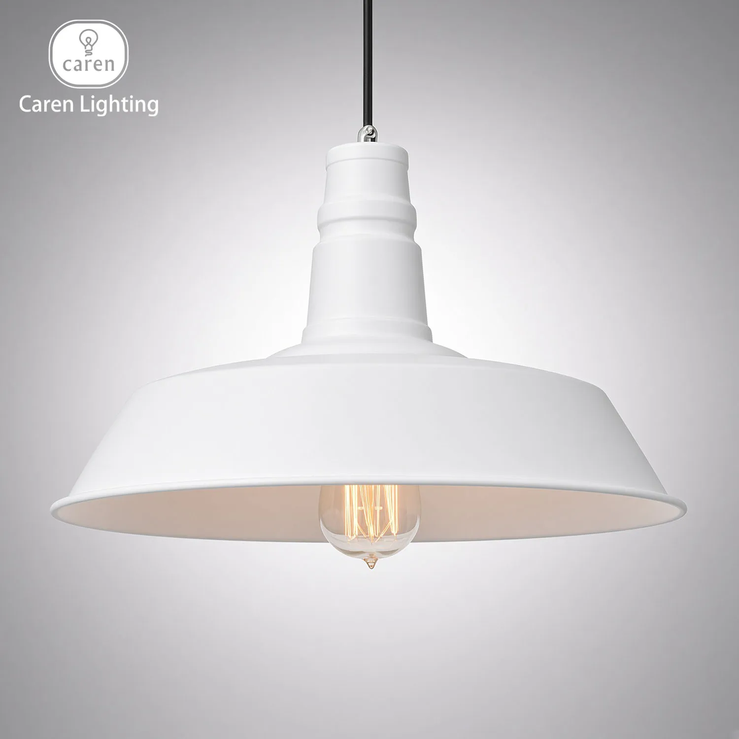 Colorful Farmhouse Pendant Light Large Metal Dome Shade Vintage Edison Filament Adjustable Cord Kitchen Island Bar Dinning Room