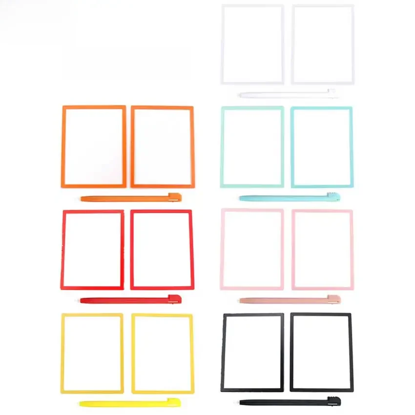 YuXi – couvercle supérieur pour écran LCD, cadre inférieur pour DS Lite DSL pour Console de jeu NDSL, panneau d'objectif en plastique et stylet tactile