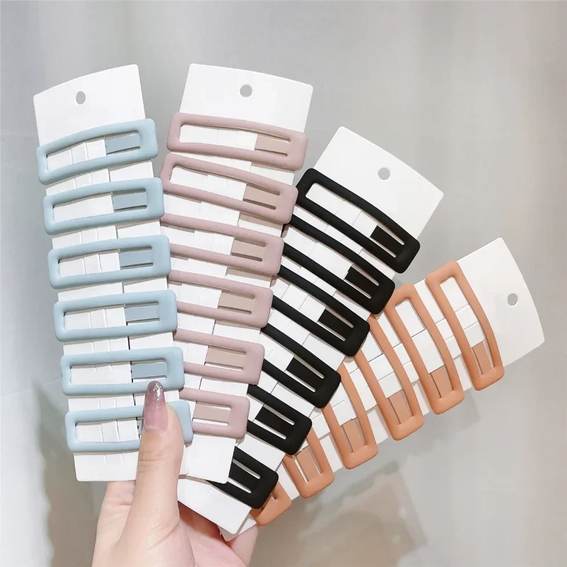 2/4pc jednolity matowy matowy BB spinki do włosów dla Grirls kobiet Hairgrips metalowe do włosów Barrettes spinki do włosów fryzjerskie mojego pobytu akcesoria — zdjęcie 2