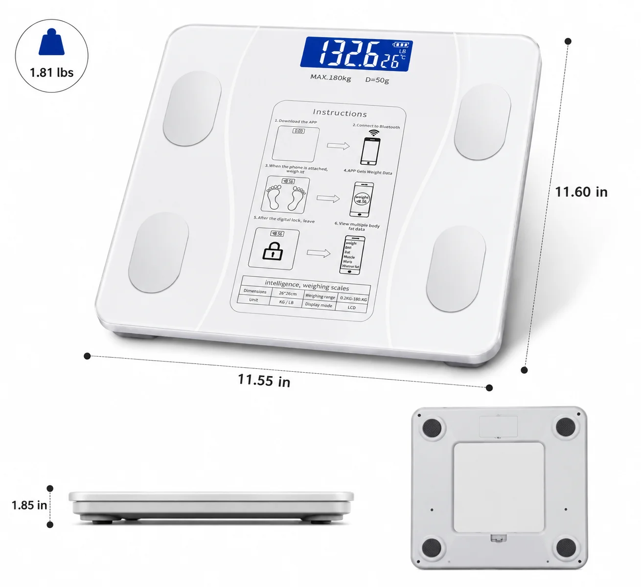 Intelligent digital bathroom s - Digital Body Weight Scale ulasan dan harga