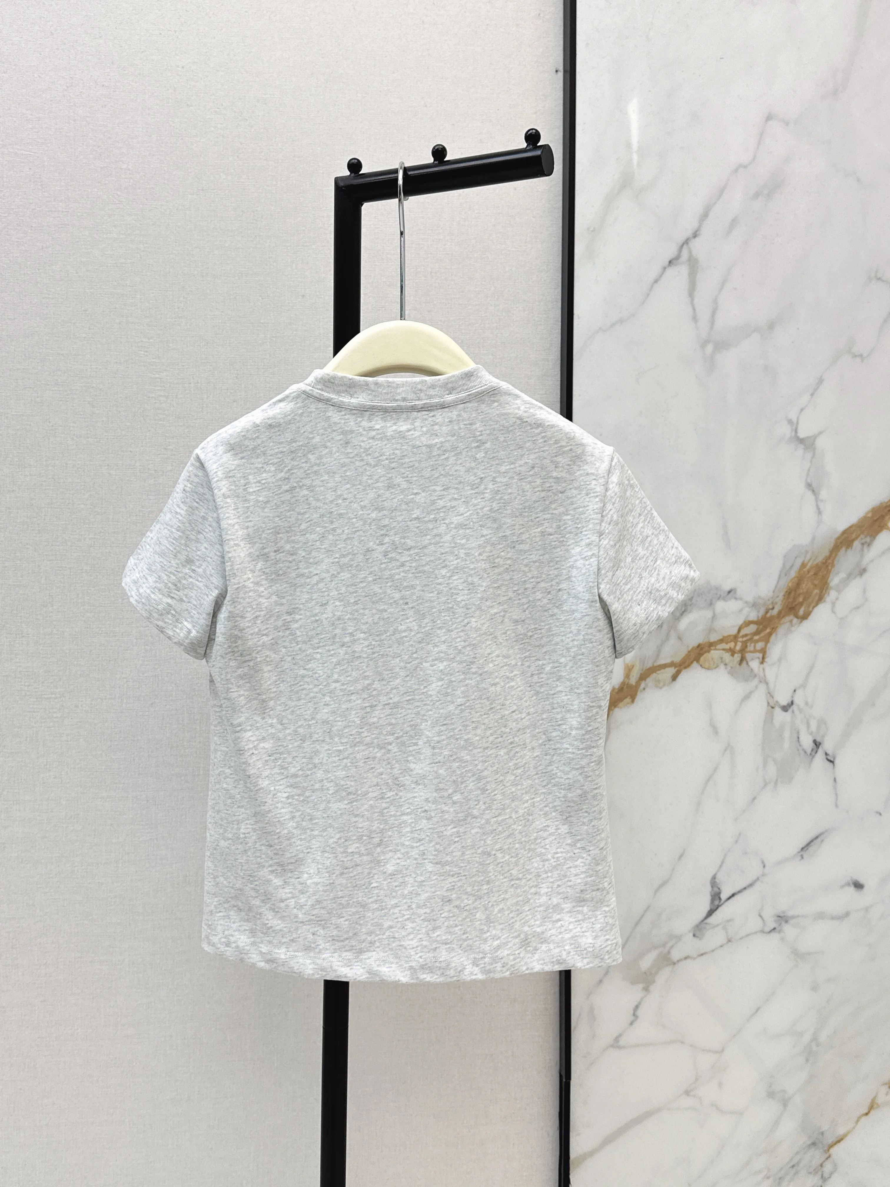 

Новый модный винтажный свитер с буквенным принтом, весна 2026, с короткими рукавами, приталенный, из чистого хлопка, вязаный, с круглым вырезом, для женщин