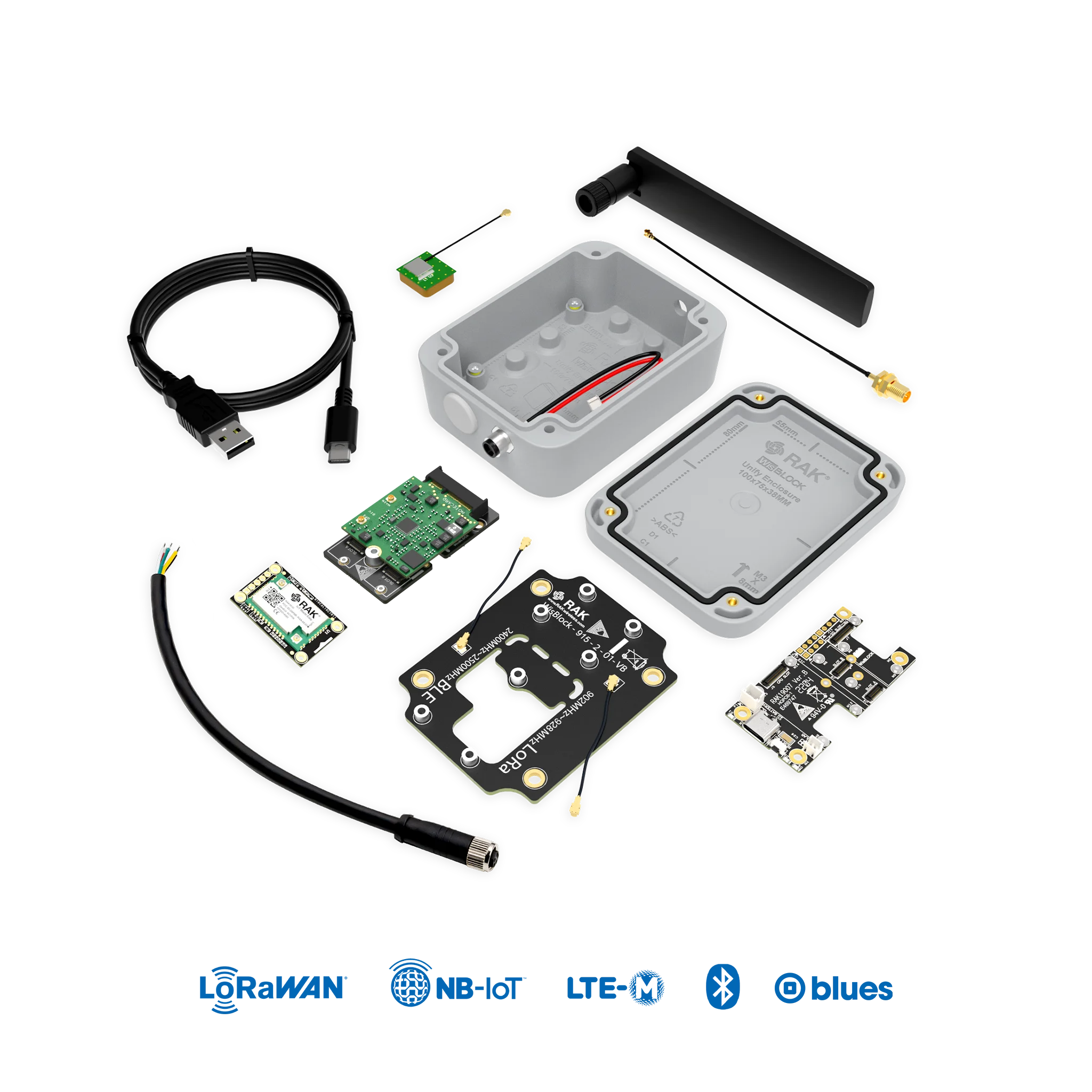 Blues.ONE - جهاز LTE-M NB-IoT GSM LoRaWAN يعتمد على nRF52840، SX1262 وBles.IO Notecard. متوافق مع اردوينو | راك10714