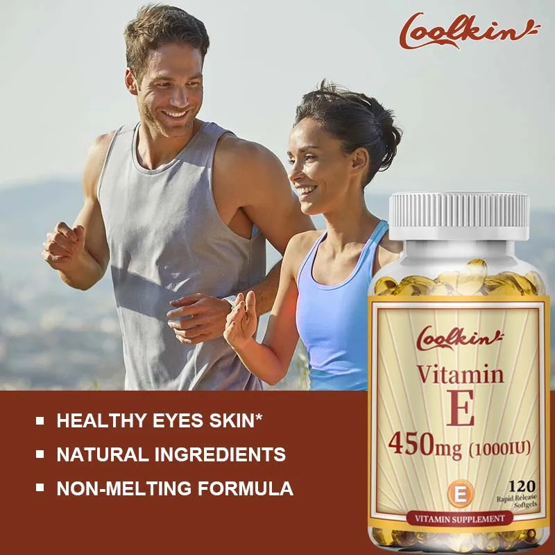 Vitamin E Capsules 450mg - Anti Aging Anti-Wrinkle Firming Skin, Facial Treatment - 120 Capsules