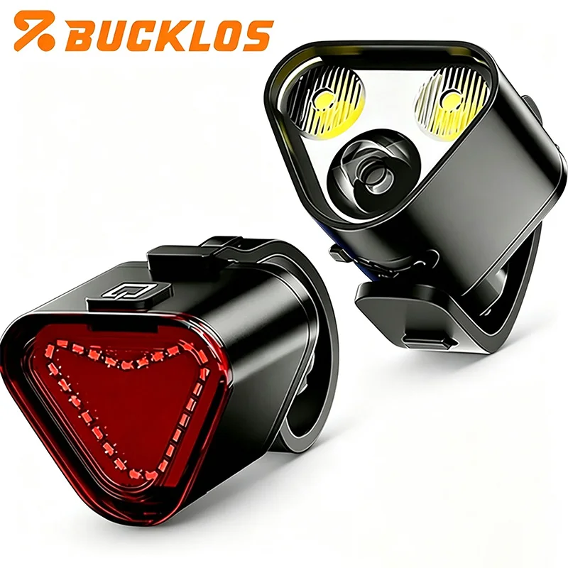 AliExpress BUCKLOS Bicycle Light Type-C Bike Front Rear Lights USB Rechargeable Bicycle Taillight MTB Headlight Waterpoof Road Bike Lamp
