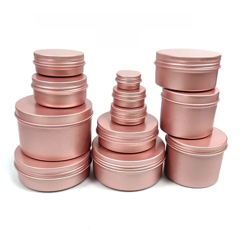 10/30/50 Stuks 5-200 Ml Lege Aluminium Pot Mat Roze Cosmetische Aluminium Kan Crème/Thee/voedsel Blikjes Opslag Verzegelde Metalen Container - afbeelding 2