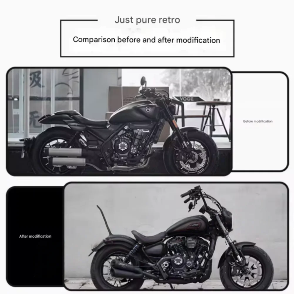 VOGE CU525 Retro Modified Single Front Seat Bobber Handmade Front Seat with Waterproof Panel and Comfortable Cushion Accessories