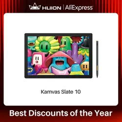 HUION Kamvas Slate 10 Standalone Drawing Tablet No Computer Needed with Full-Laminated Screen, 10.1-inch Digital Art Tablet with