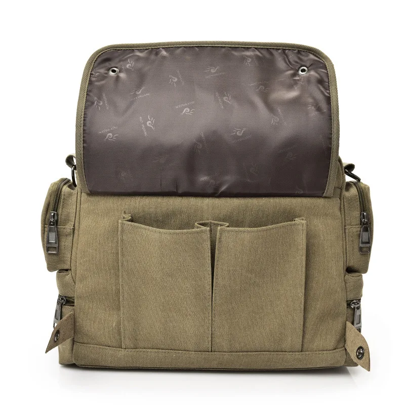 Imagem -03 - Multi-camada Bolso Design Oxford Bolsa de Ombro Grande Capacidade dos Homens Casual Moda Ombro Único Crossbody Outdoor Travel Messe