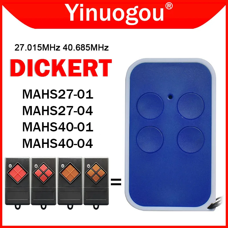 

DICKERT MAHS 27 40 MAHS27-01 MAHS27-04 MAHS40-01 MAHS40-04 Garage Door Remote Control Duplicator 27.015MHz 40.685MHz Fixed Code