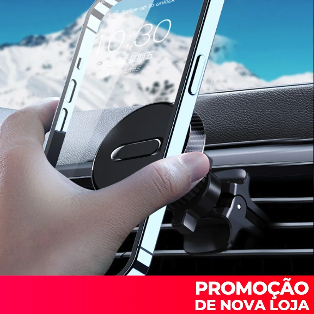 Suporte Automotivo Celular Magnético Imã Carro Veicular 360° Prático Conveniente rápido Frete grátis