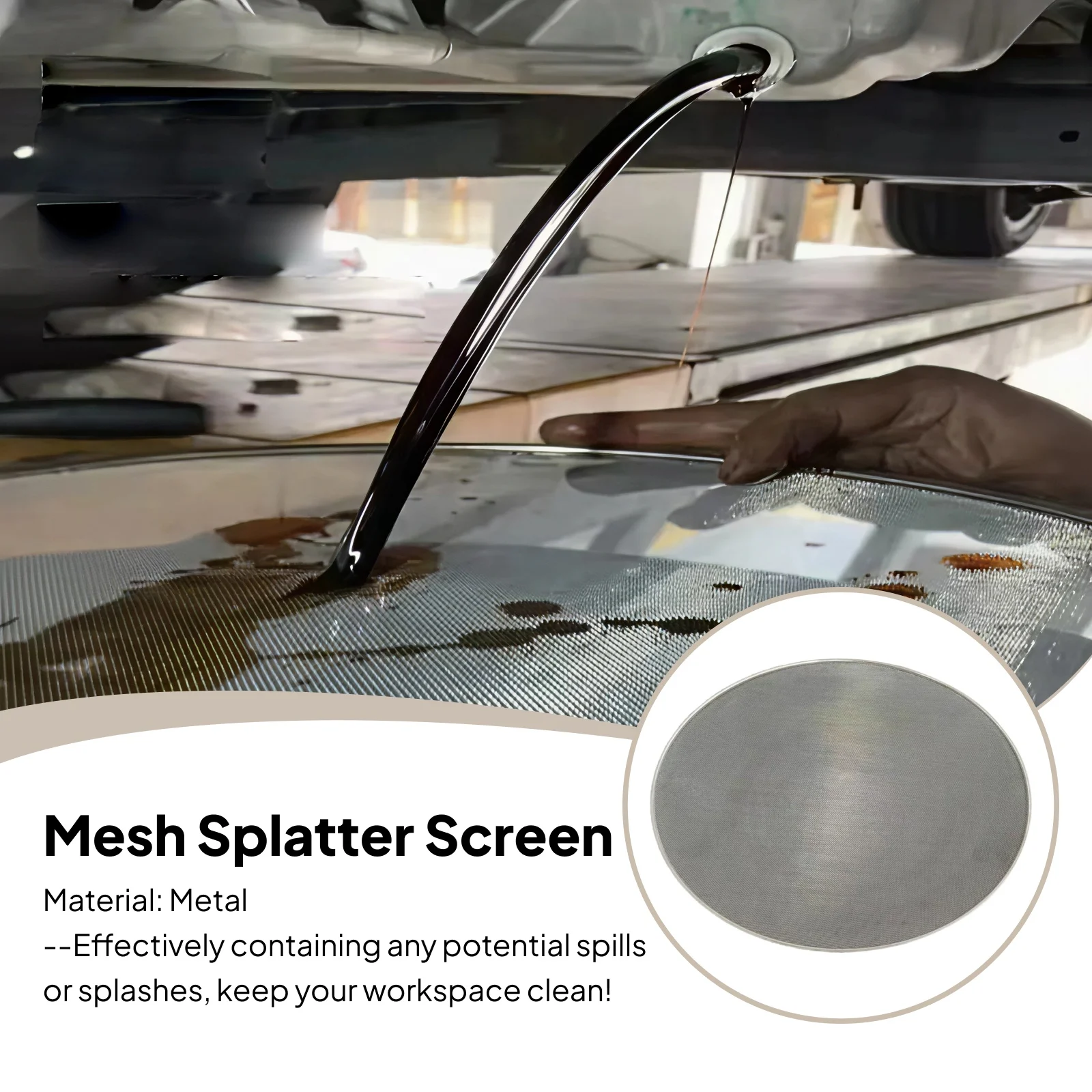 

Oil Drain Mesh Anti Splash Cover Anti-splash Guard Mesh Screen for Automotive