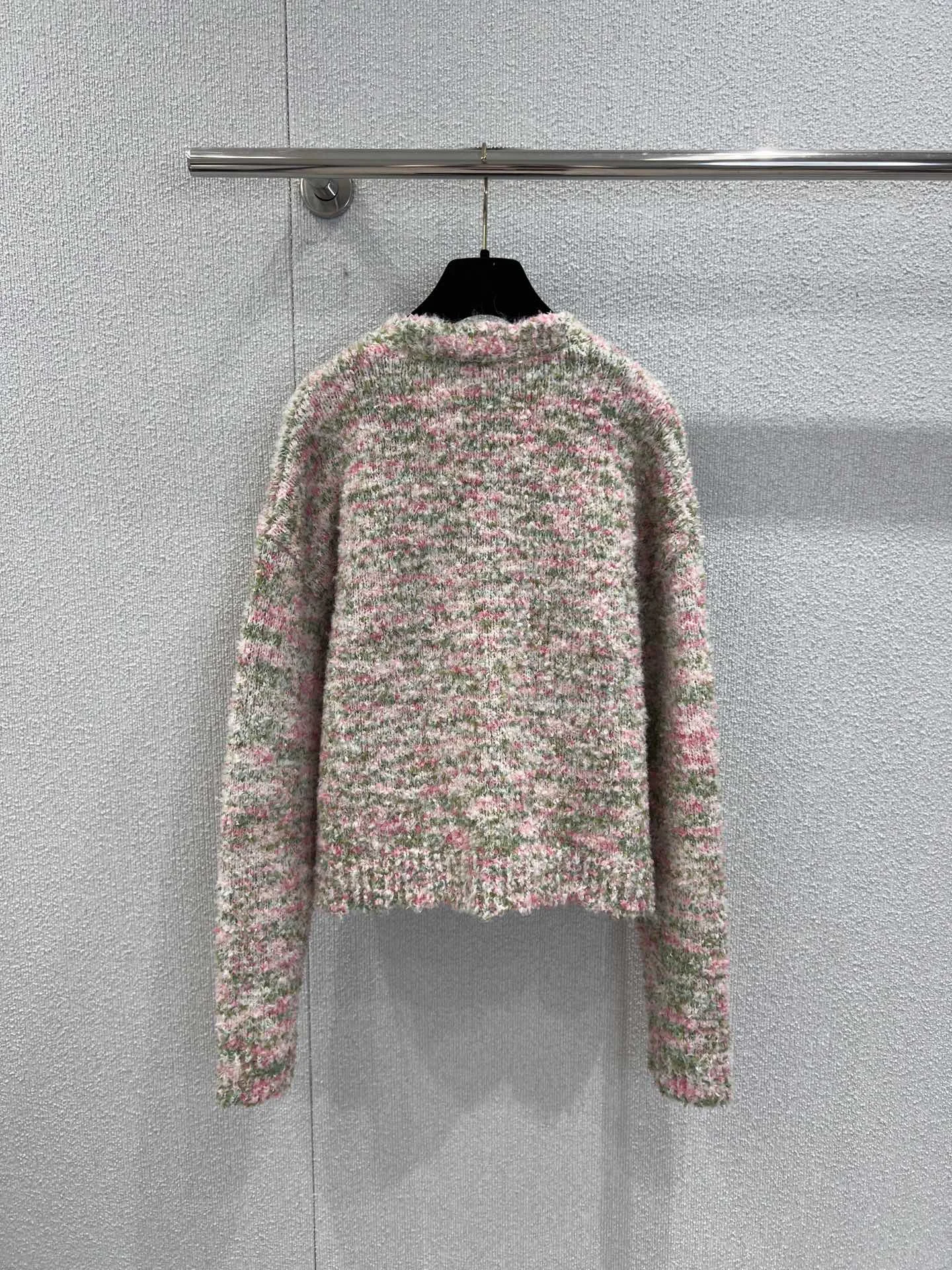 

Новый осенний женский свитер с двойным карманом и v-образным вырезом, вязаный кардиган, модный женский топ высокого качества 2025 XUAN072-1380