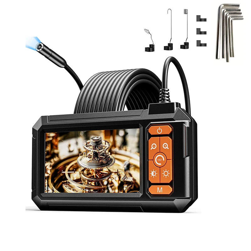 Endoscope Camera with Light, Inspection Borescope Camera with 4.3