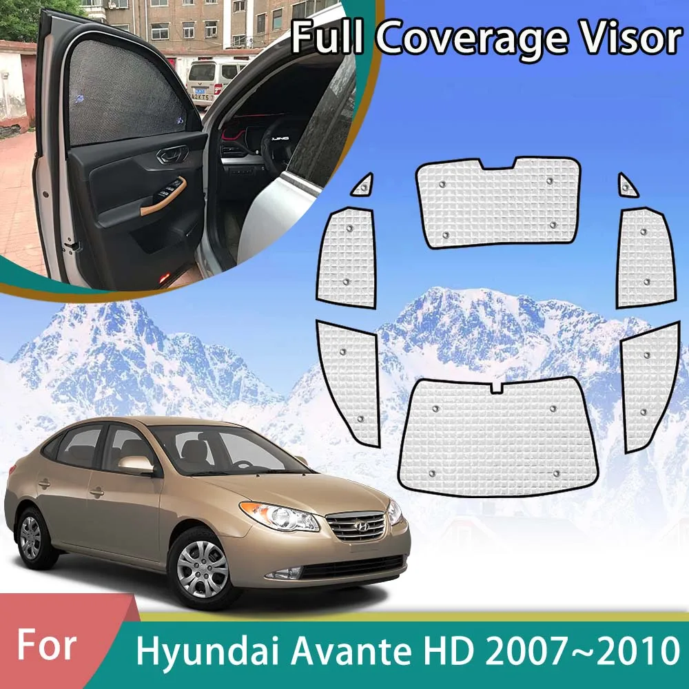 Car Full Coverage Sunshade For Hyundai Elantra HD Avante 2007 2008 2009 2010 Auto Accessories Anti-UV Window Protection Visor