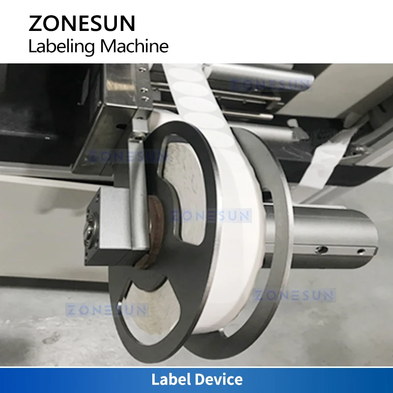 ZONESUN CCD Visual Inspection Labeling Machine with Feeder and Accumulator Flat Surface Labeler Customized Label System ZS-STB1