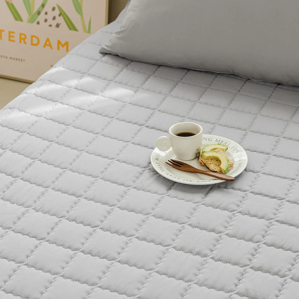 وسادة سرير مبطنة ذات نطاقات ثابتة مضادة للبكتيريا من Thezari S/Ss، Q (4 ألوان) #6