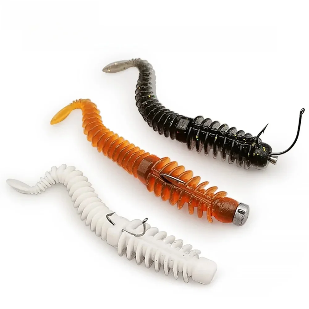 10szt Miękkie przynęty 6,5cm 7,5cm 8,5cm Gwint TPE Haczyk na robaki Wędkarstwo karpiowe Crankbait Pesca Swimbait Gear Fishy Flavor Silicon Bait — 2