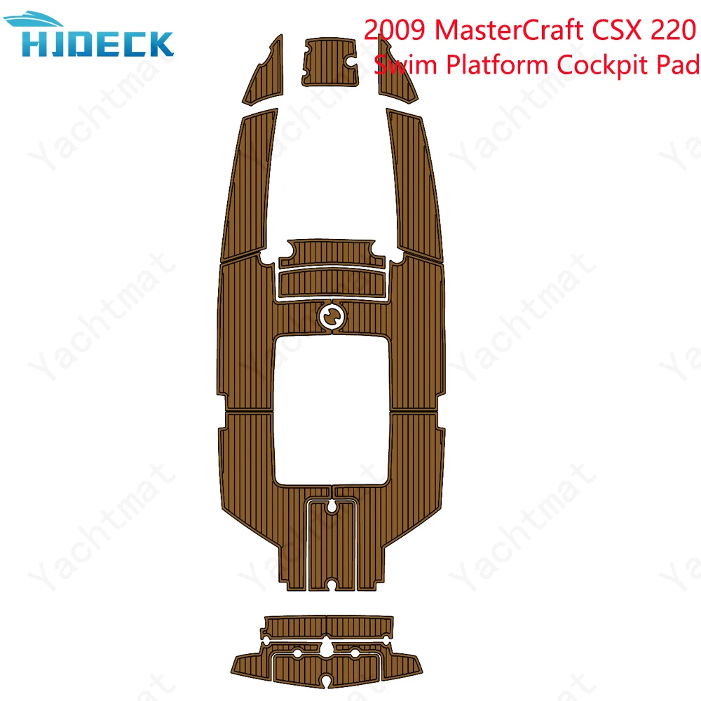 

2009 MasterCraft CSX 220 EVA Faux Teak Boat Accessories For Boat or Yacht Deck RV Garden Swimming Pool Brown Black Gray Black