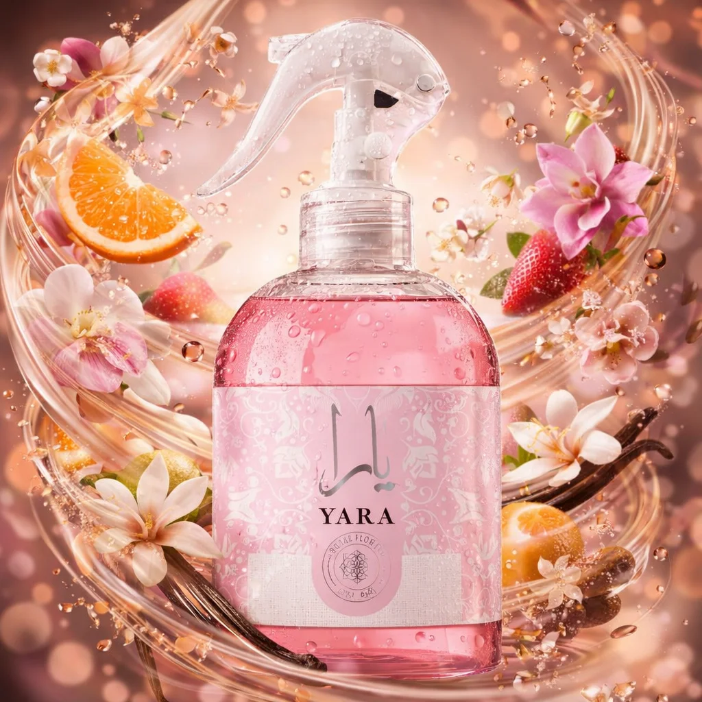 Spray Textil 250ml - Aroma Floral Frutal, Vainilla y Almizcle