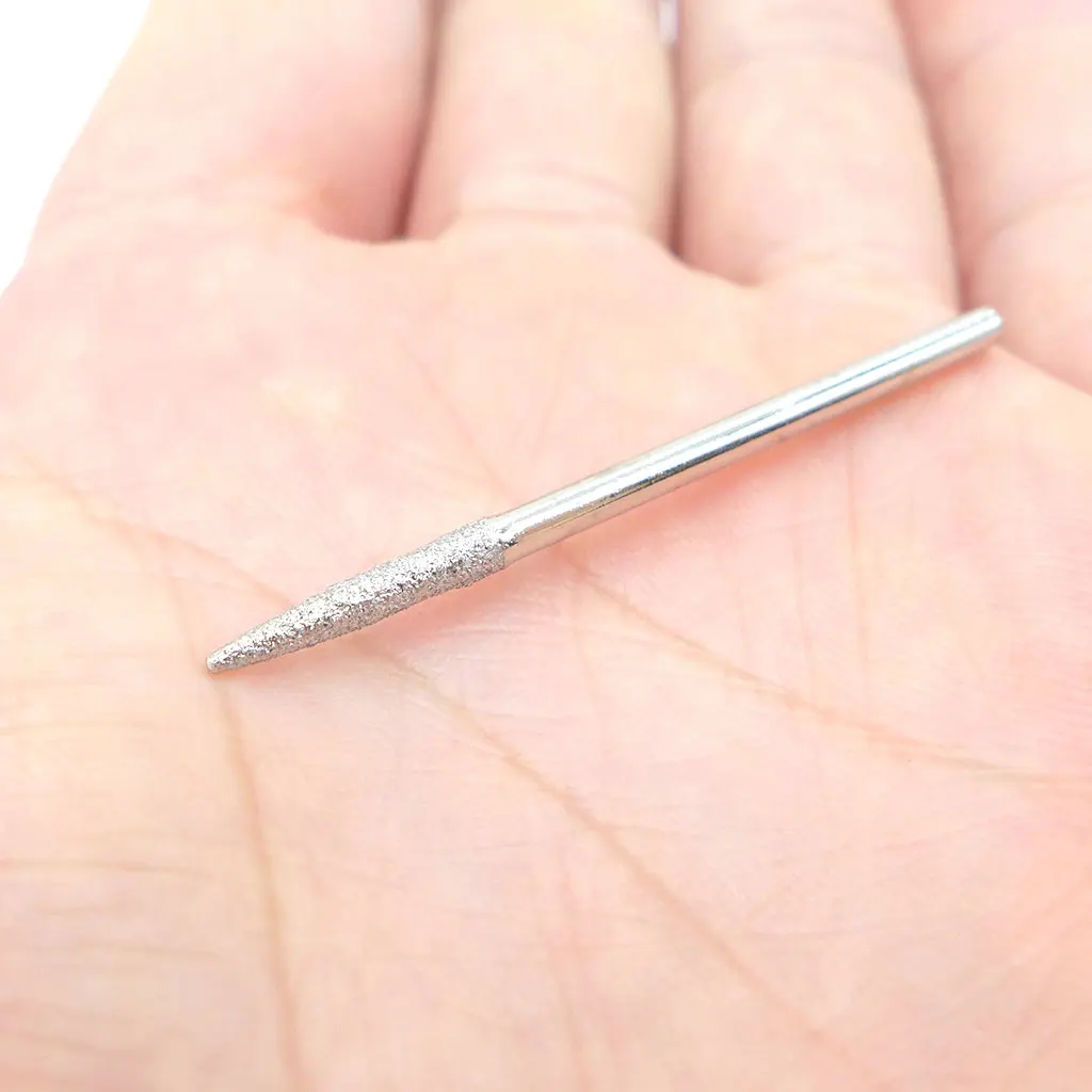 30PCS 2.35mm 다이아몬드 버 그라인딩 로터리 공구 세트 미니 드릴 비트 휠 연마 목재 석재 조각 드레멜 전동 공구용