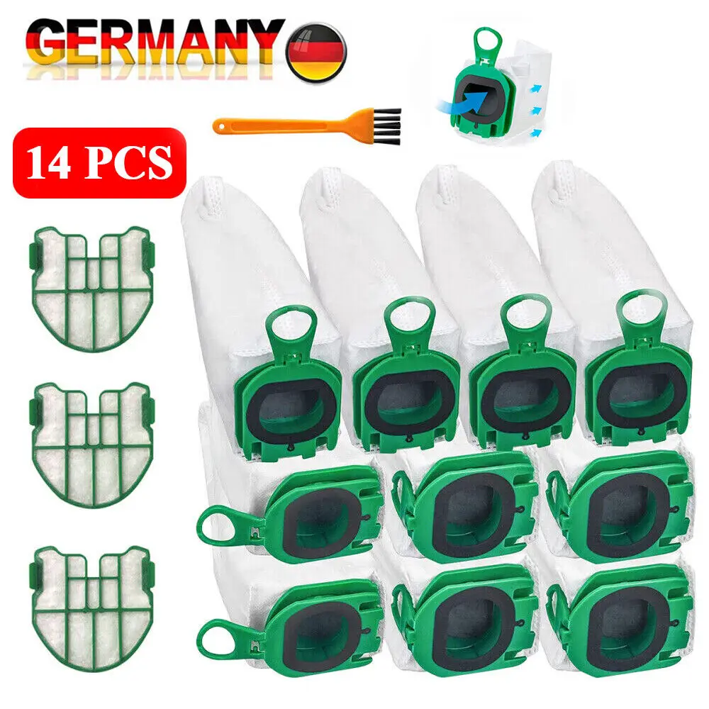 حقيبة مكنسة كهربائية 10tlg للمكنسة الكهربائية Vorwerk Goblin VB100 VB 100 FP100 FP 100