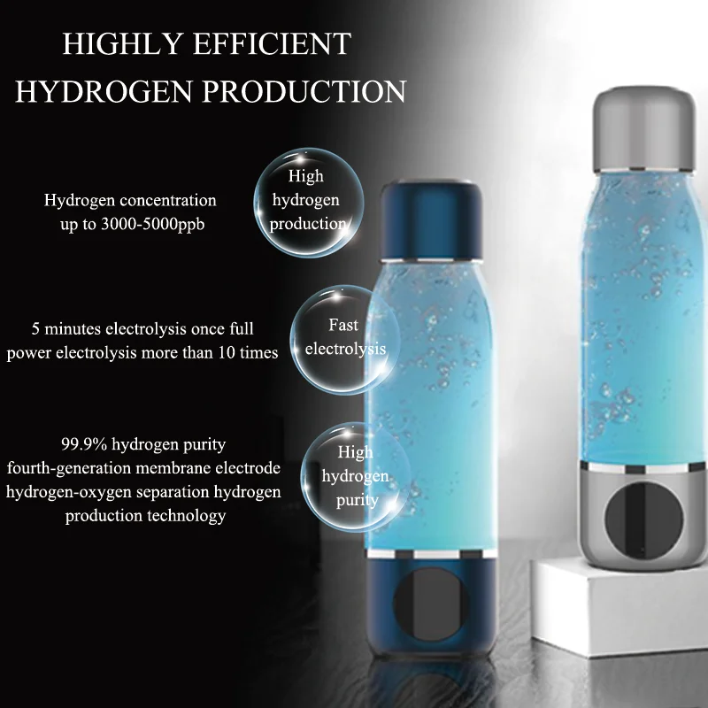 

260ml Original Hydrogen Water Bottle Rich Energy Flask 5000Ppb Healthy Nano Balances Ph Alkaline Hydrogen Maker
