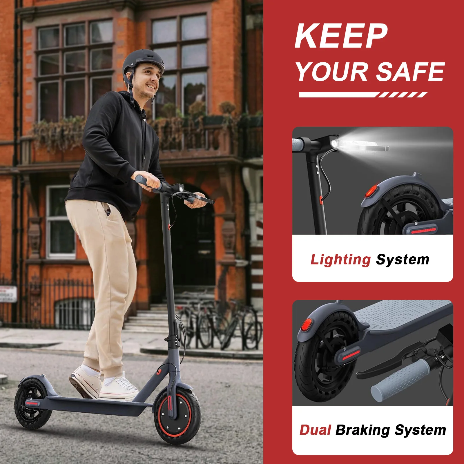 JUICEASE E1 Pro Elektroroller Maximale Steigfähigkeit 15° Peak Power Faltbarer Elektroroller 36V7.8AH 5.2 Chips 25KM Reichweite E-Scooter – Detail 8