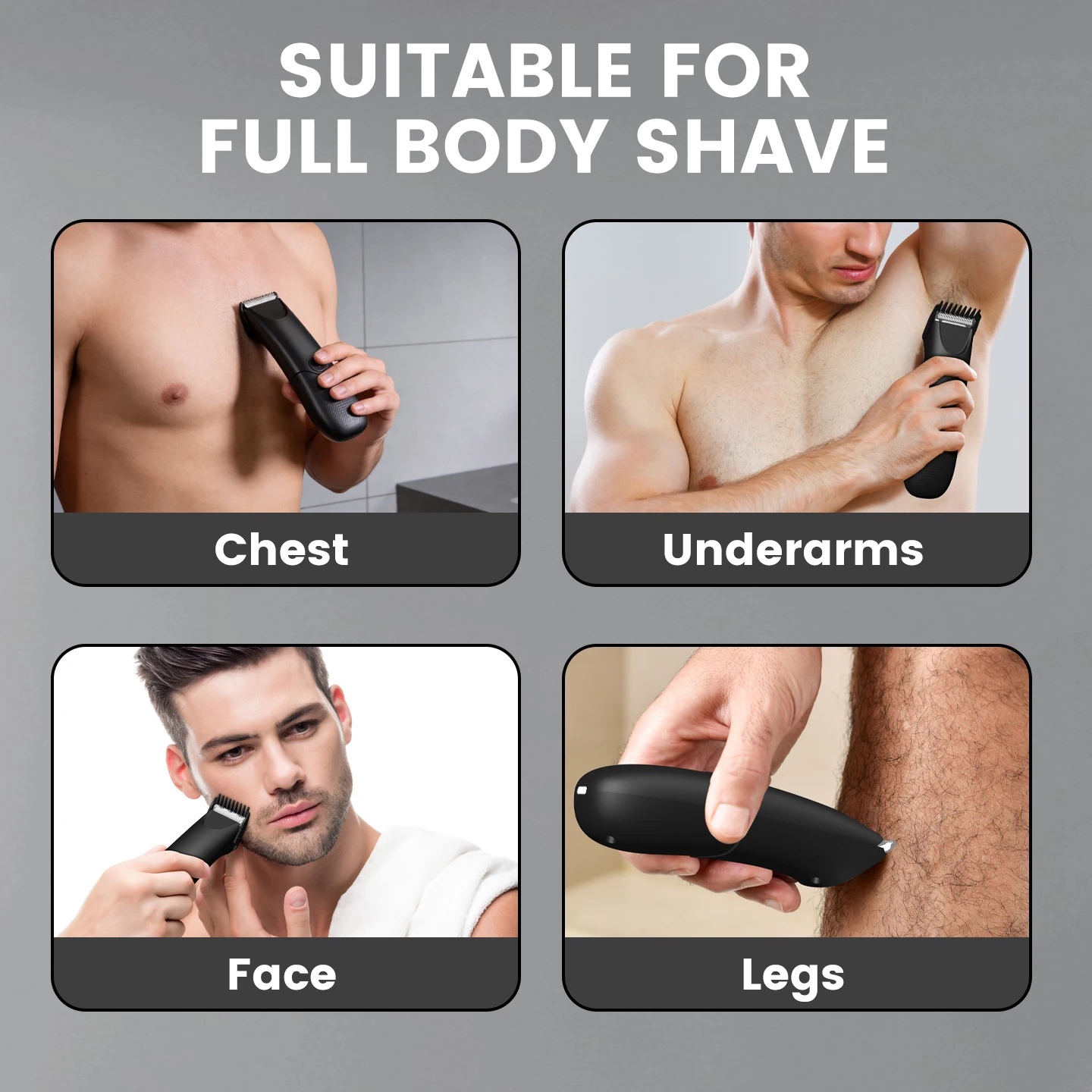 OMUONE Electrical Shaver for Men Body hair Shaver Private Area Trimmer Type-C USB Gechargeable